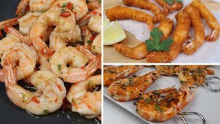 اقوي ثلاث وصفات جمبري مقلي ومشوي وبالزبده علي طريقه افخم المطاعم وازاي ميكشش منك?easy shrimp 