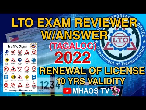 LTO EXAM REVIEWER 2022        FOR RENEWAL OF DRIVERS LICENSE  [TAGALOG] with TIPS!!