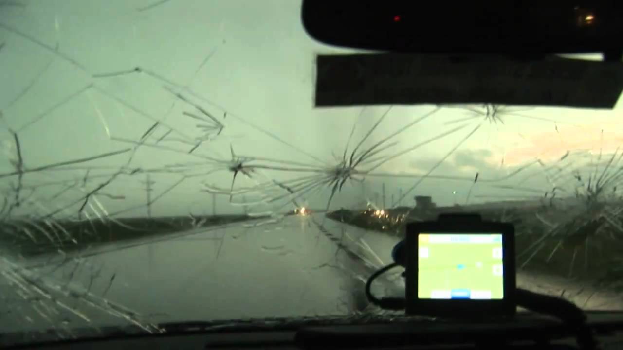 5/26/2008 Hail Storm Destroys Car and a Tornado Video