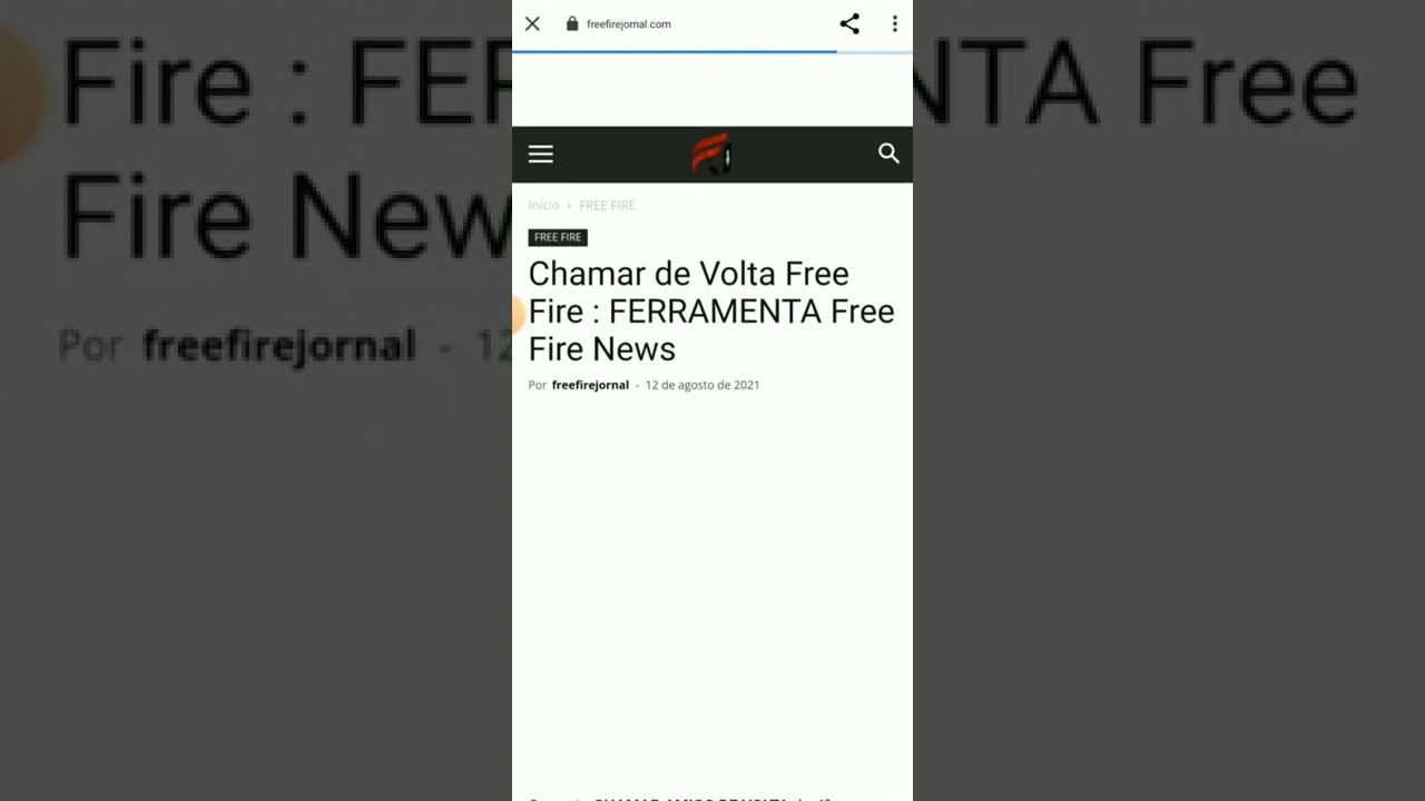 Chamar de Volta Free Fire : FERRAMENTA Free Fire News 