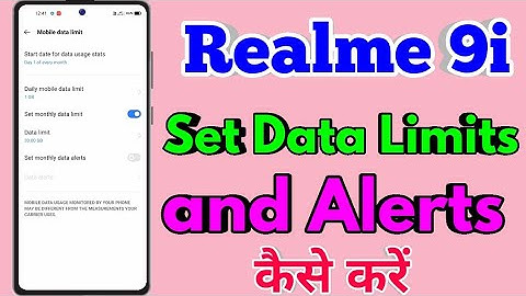 How To Set Data Limit in Realme 9i | Realme 9i Me Data Limit Kaise Set Kare