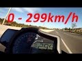 KTM 1290 Super Duke R - Acceleration 0-299km/h & Startup & Exhaust Sound & Burnout & Wheelie & Speed