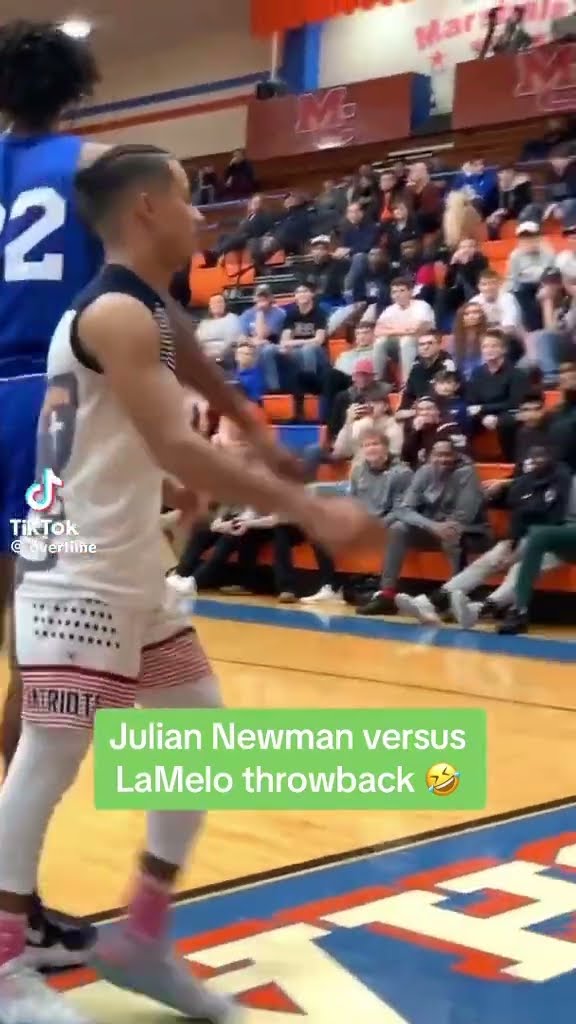 Julian Newman versus Lamelo #hoodnews #juliannewman #lameloball #basketball #sports #viralvideo #omg
