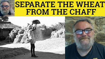 🔵 Wheat from the Chaff Meaning - Separate the Wheat from the Chaff Examples - Wheat from the Chaff