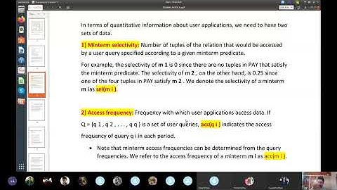 Minterm Freagments simple predicates minterm predicates com min algo