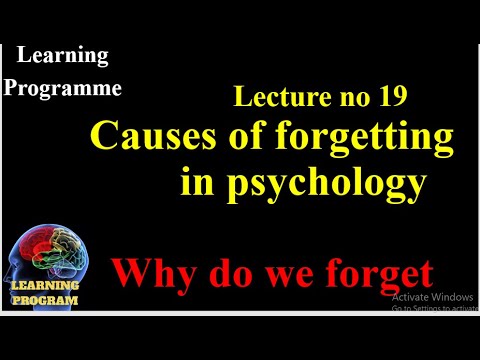 نفسیات میں بھولنے کی وجوہات || لوگ کیوں بھول جاتے ہیں۔