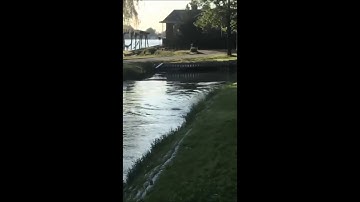 Protection Against Tidal Flow in Marine City Michigan using Flexamat Tied Concrete Block Systems