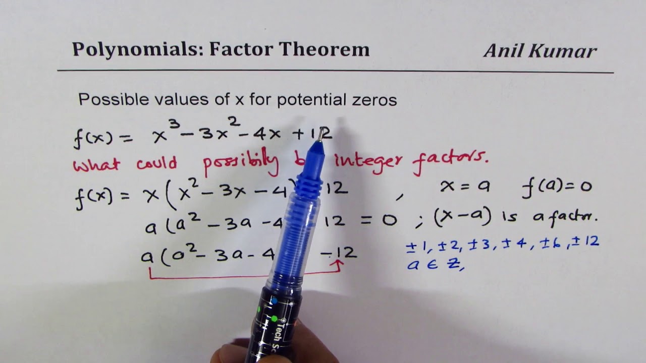Factor Theorem Concepts With Excellent Practice Questions YouTube Factor Theorem Concepts With Excellent Practice Questions YouTube