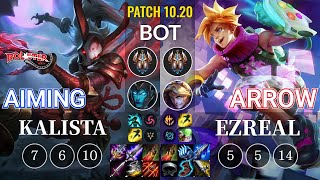 KT Aiming Kalista vs Arrow Ezreal Bot - KR Patch 10.20