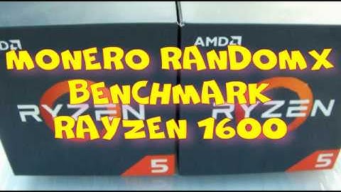 Мonero randomX benchmark Rayzen 1600