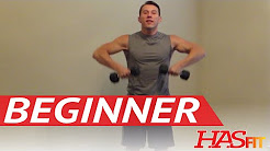 15 Minute Beginner Weight Training - Easy Exercises - HASfit Beginners Workout Routine - Strength