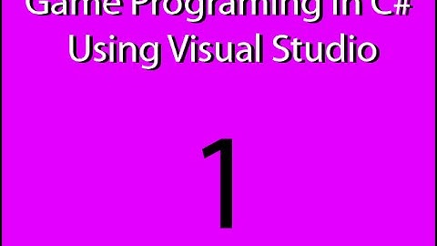 Game programing in C# using Visual Studio EP 1