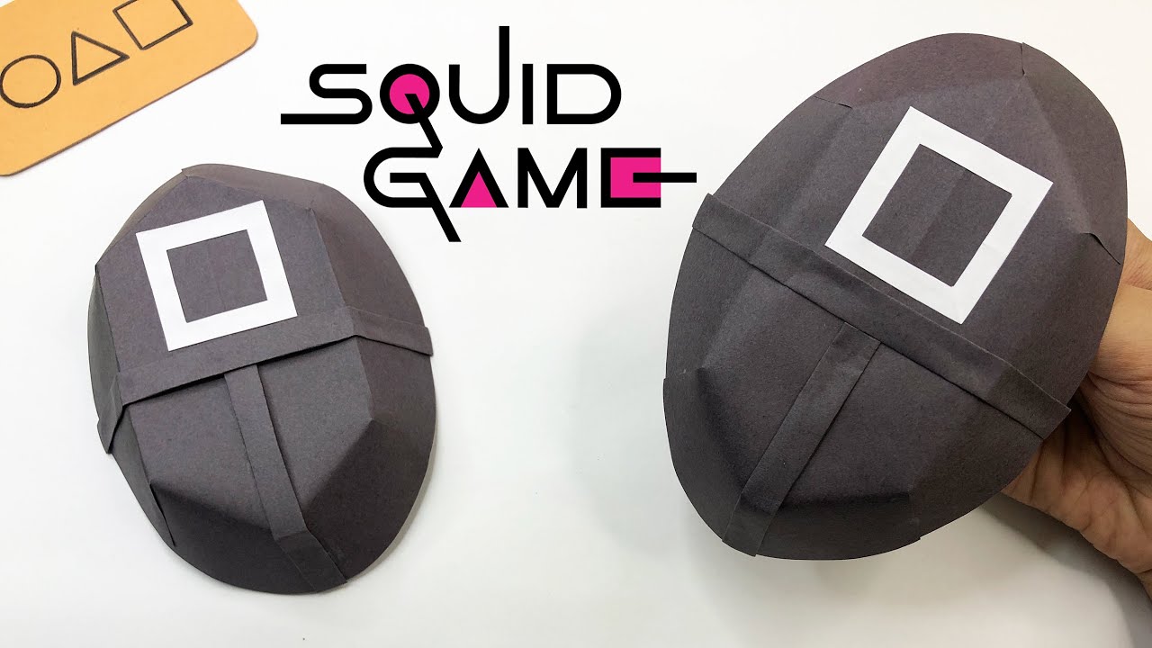 How to Make a Squid Game Mask with Paper! 🎭 Easy DIY Craft Tutorial (Step by Step