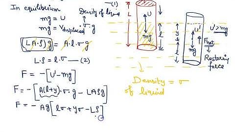 12 Oscillations of floating cylinder Oscillations 10+1 Physics