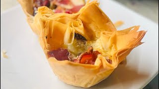 Bacon Brie & Cranberry Phyllo Cups