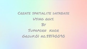 Create Spatialite Database Using QGIS