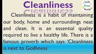 Essay on Cleanliness in English | Few lines on Cleanliness | Cleanliness paragraph