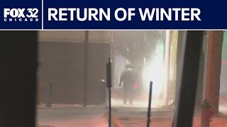 Winter roars back after springlike weekend in Chicago: 'I was not happy'