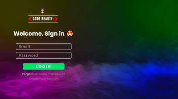 Design Transparent Login Form With Smoked Video Background in HTML & CSS || Code Beauty