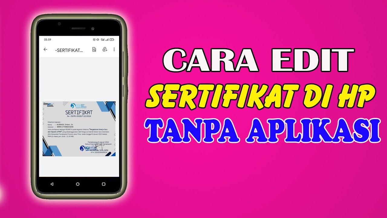 Cara edit sertifikat pdf di hp tanpa aplikasi tambahan youtube