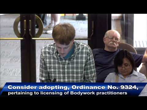 Guy proposes legal hand jobs by massage practitioners to Lawrence KS city commission