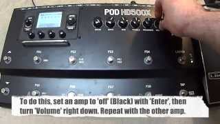 Line 6 HD500/HD500X Tutorial - 2 amplifier rock rig with an A/B amp switcher and wah/volume