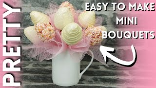 Amazing &#39;mini&#39; Strawberry Bouquets | Easy DIY gifts | So satisfying