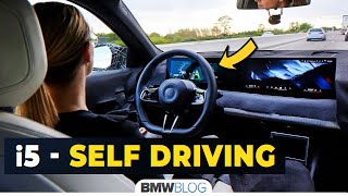 BMW i5 - Changing lanes with a head movement | Highway Assist Level 2+