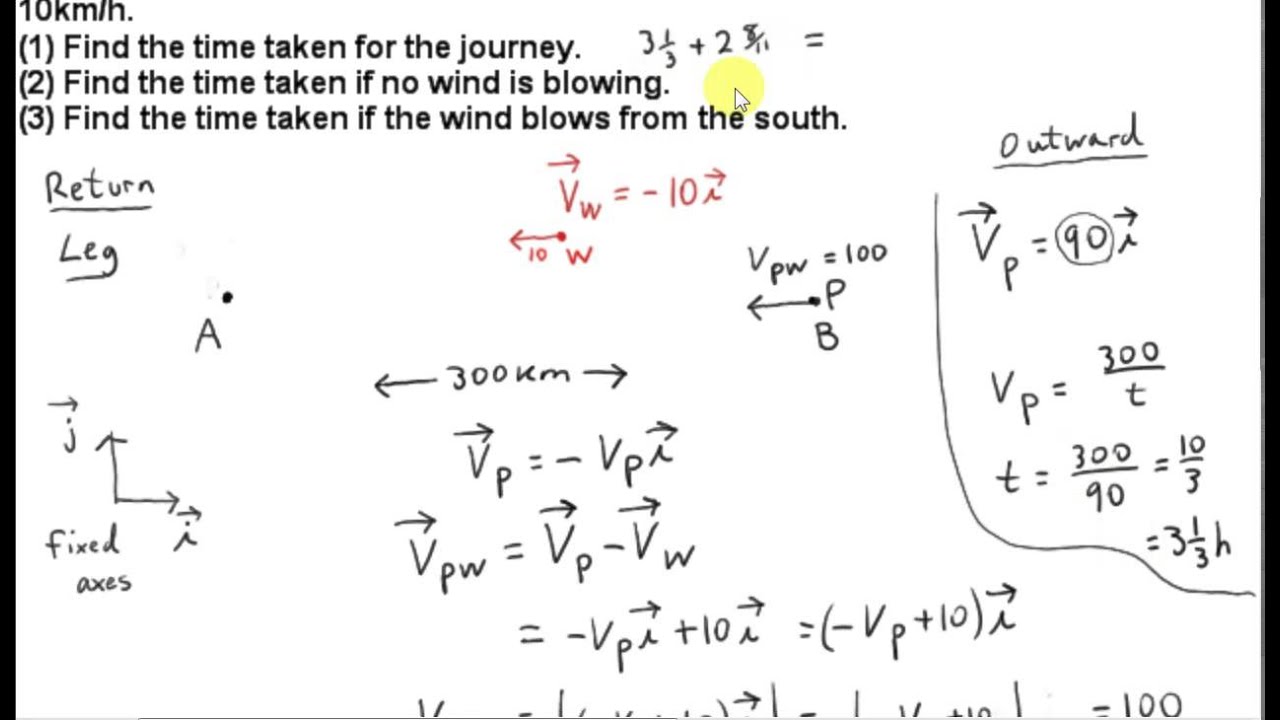 Relative Velocity - Flight Time Example - YouTube