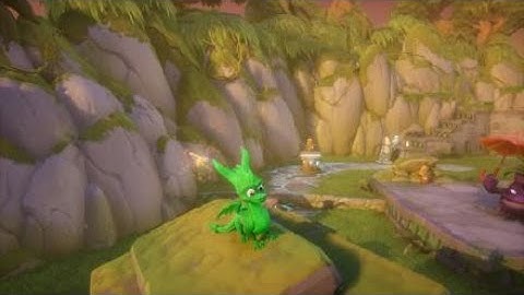 Land on idols head skillpoint in Idol Springs, Spyro 2