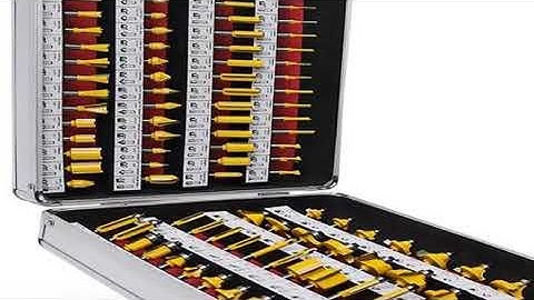 ALLSOME 100Pcs/Set 1/4 Inch Shank Tungsten Carbide Router Bit Woodworking Milling Cutter HT1192