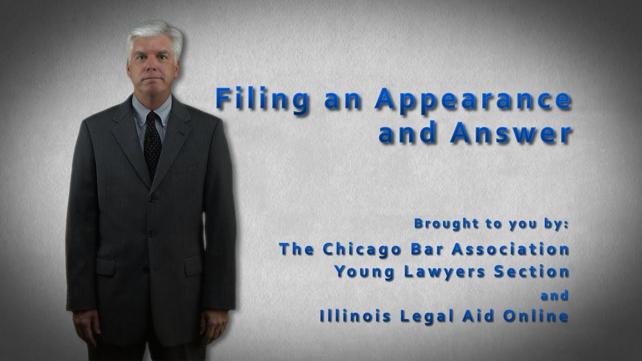 Filing An Appearance And Answer YouTube