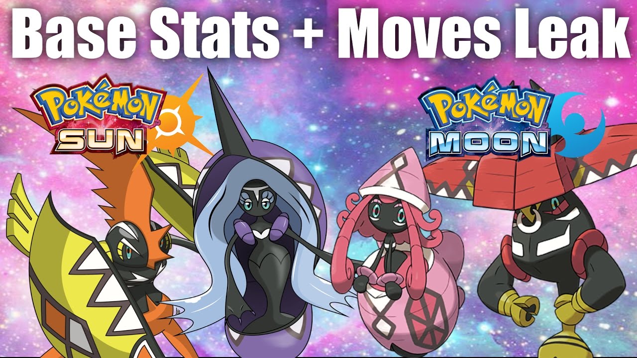 Tapu Koko, Tapu Lele, Tapu Bulu, Tapu Fini Base Stats Leak! Pokemon