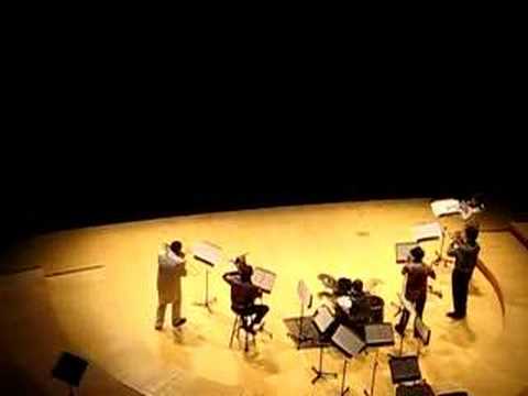 Brass Quintet with Drums in Disney Hall 10