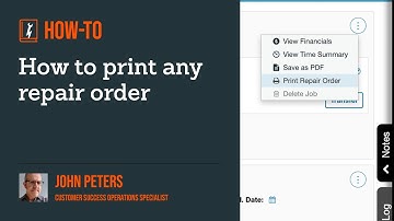 How to Print Any Repair Order
