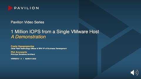 1M IOPS to a Single VMWare Host a Demo - NVME-oF, NVMe-over-Fabrics, NVMe-RoCE, NVMe-TCP, NVMe