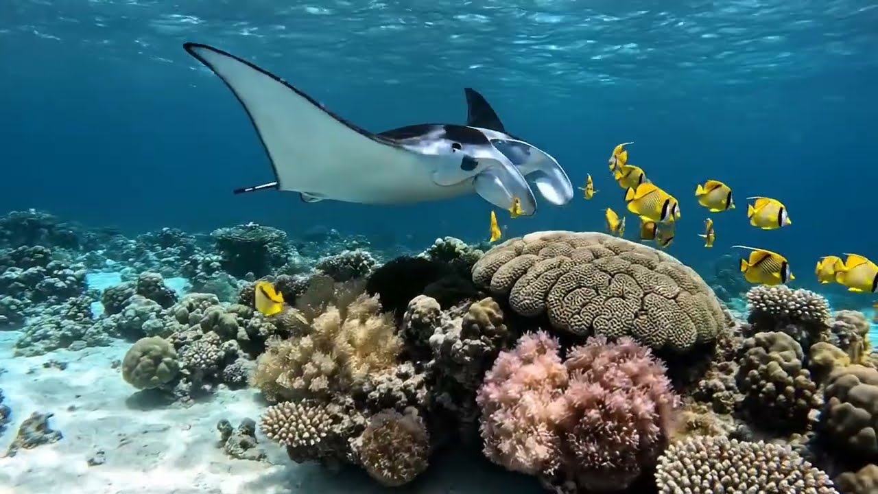 Deep Underwater World 🌊 4K Ultra Realistic | Pure Water Sounds | No Music | Deep Relaxation