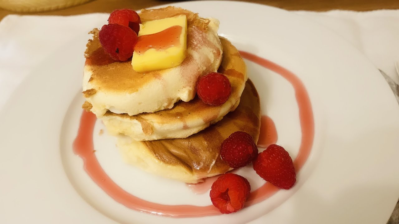 Fluffy Japanese pancake street food suffle pancakes fluffiest