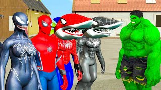 Team 5 Superheroes Pro | rescue Spider Gwen exchange money Venom3, Hulk, King Spider