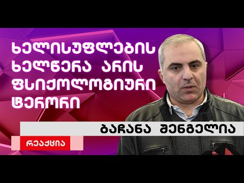ბაჩანა შენგელია - ამ ხელისუფლების ხელწერა არის ფსიქოლოგიური ტერორი
