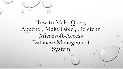 Microsoft-Access Database Management System Class-9 |BASAVA ITI MANVI|