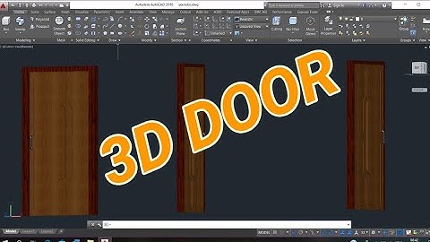 AutoCAD House Design (3D) - Part 2 - AutoCAD 3D Door Design and Placement