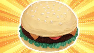 HOW TO MAKE A HAMBURGER CAKE - NERDY NUMMIES