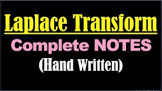 Laplace Transform Notes (PPT) - Laplace Transform Basics and Properties of Laplace Transform