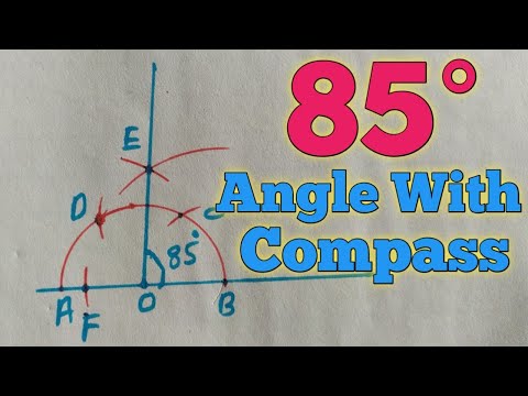 How to construct 85 degree angle with compass