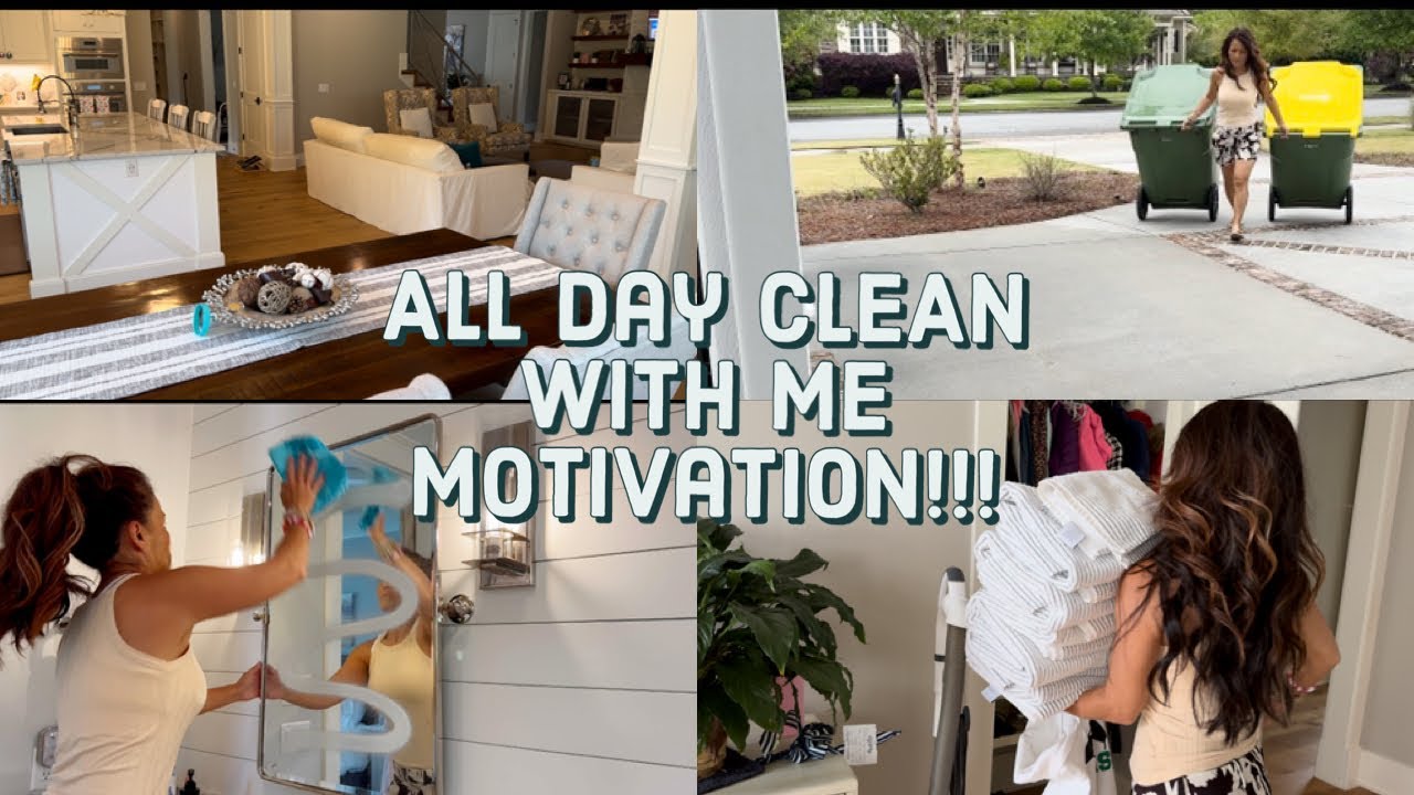 ALL DAY CLEAN WITH ME MOTIVATION! // Busy stay-at-home mom!! // Get it ...