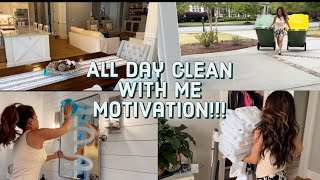 ALL DAY CLEAN WITH ME MOTIVATION! // Busy stayathome mom!!  // Get it all done✅