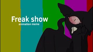 Freak show meme (cartoon cat and dog)