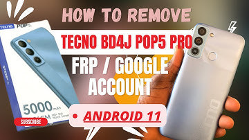 Tecno POP 5 pro FRP Bypass Android 11 | Tecno BD4j Google Account Lock Remove | Without Pc |