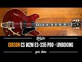 Gibson CS M2M ES-335 P90 Bigsby Dark Stain Antique Red - Unboxing and Gear Demo
